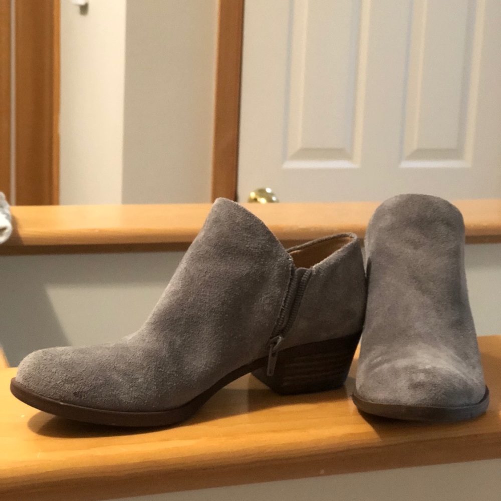 Lucky Brand Booties 7.5 Gray, worn once
